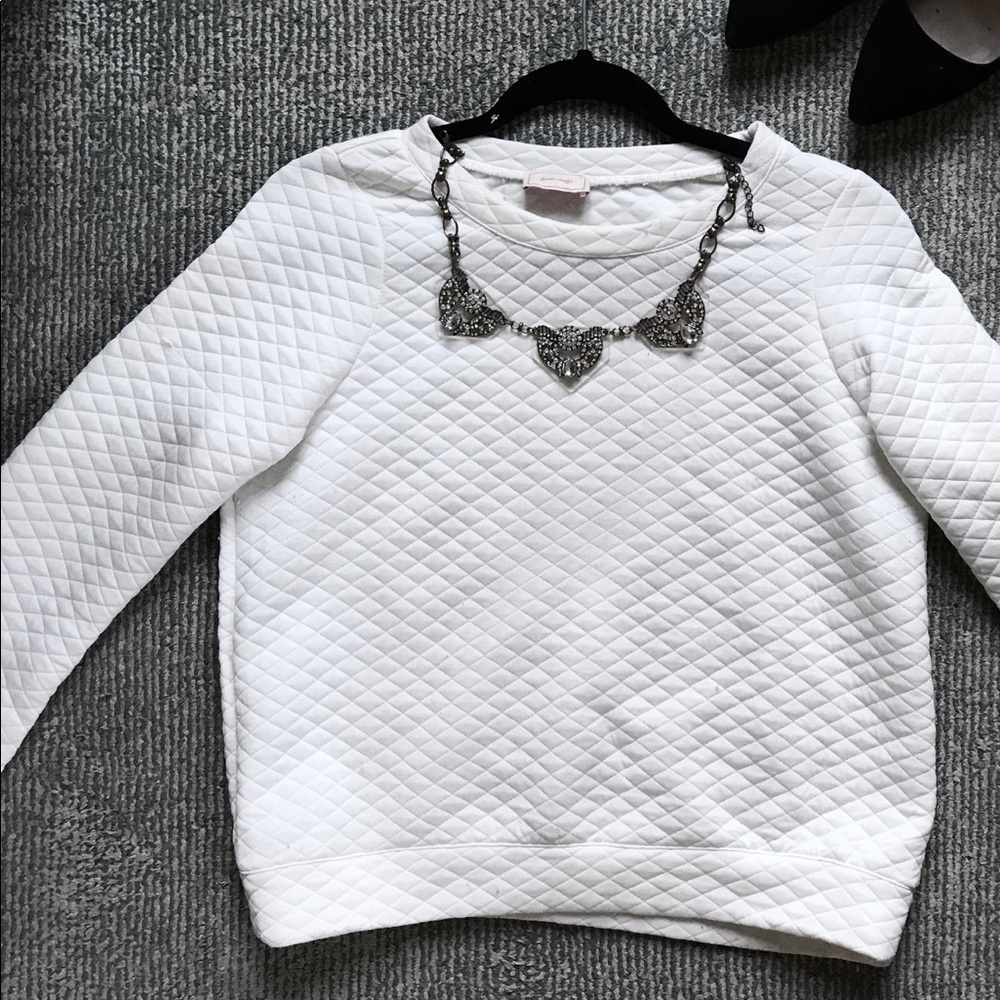 White Diamond Ribbed Sweater - Picture 4 of 4